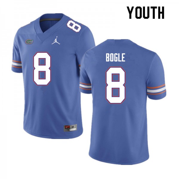 Youth #8 Khris Bogle Florida Gators College Football Jersey Blue